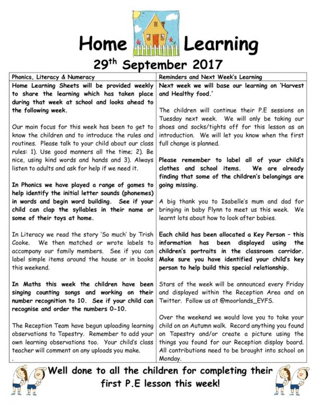 thumbnail of Home Learning 29.09.2017